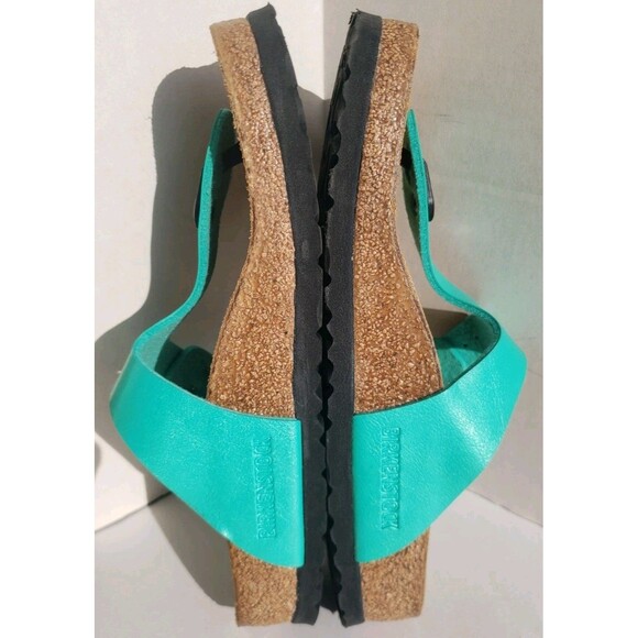 Birkenstock Gizeh Regular Fit Birko Flor Teal Jade Women US 5 (EU 36) Birko Flor - Picture 10 of 12